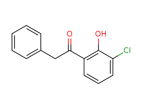Molecular Structure of 70331-83-8 (Ethanone, 1-(3-chloro-2-hydroxyphenyl)-2-phenyl-)