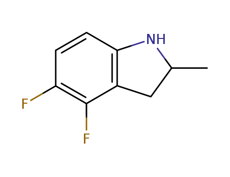 Molecular Structure of 85730-59-2 (4,5-difluoro-2,3-dihydro-2-Methyl-1H-Indole)