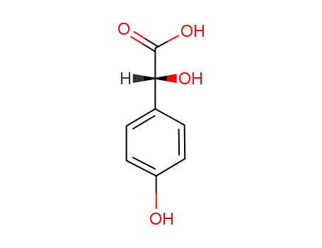 Molecular Structure of 13244-78-5 ((R)-Hydroxy(4-hydroxyphenyl)acetic acid)