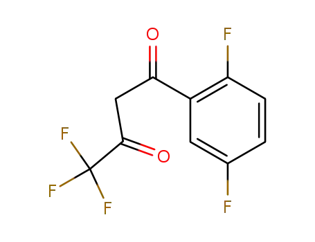 Molecular Structure of 35999-56-5 (1-(2,5-difluorophenyl)-4,4,4-trifluorobutane-1,3-dione)