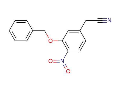 Molecular Structure of 104103-00-6 (Benzeneacetonitrile, 4-nitro-3-(phenylmethoxy)-)