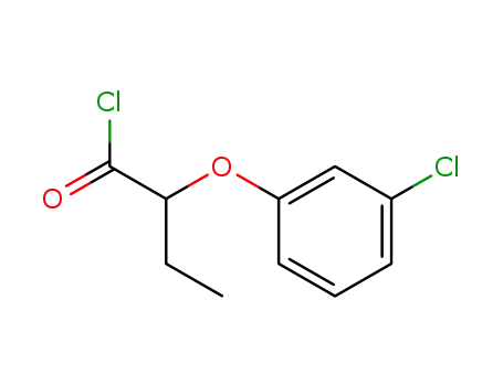 Molecular Structure of 4878-27-7 (2-(3-chlorophenoxy)butanoyl chloride)