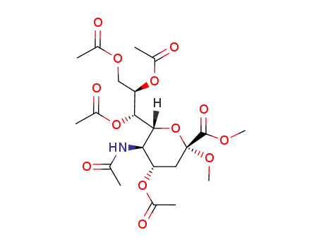 Molecular Structure of 73208-80-7 (N-Acetyl-2-O-methyl-a-neuraminic Acid Methyl Ester 4,7,8,9-Tetraacetate)
