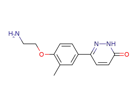 Molecular Structure of 133155-44-9 (6-[4-(2-aminoethoxy)-3-methyl-phenyl]-3(2H)-pyridazinone)