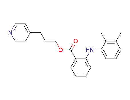 Molecular Structure of 106724-32-7 (Benzoic acid, 2-[(2,3-dimethylphenyl)amino]-, 3-(4-pyridinyl)propyl ester)