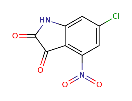 Molecular Structure of 174456-10-1 (6-chloro-4-nitro-indoline-2,3-dione)