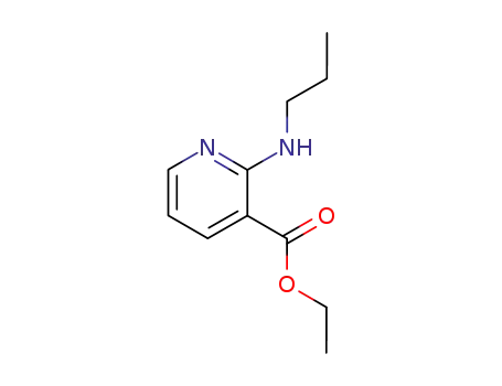 Molecular Structure of 141872-21-1 (3-Pyridinecarboxylicacid,2-(propylamino)-,ethylester(9CI))