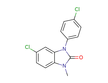 Molecular Structure of 79759-66-3 (5-chloro-3-(4-chlorophenyl)-1-methyl-benzoimidazol-2-one)