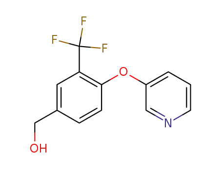 Molecular Structure of 185245-54-9 (Benzenemethanol, 4-(3-pyridinyloxy)-3-(trifluoromethyl)-)
