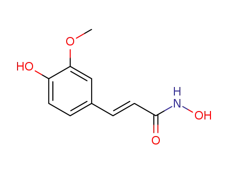 Molecular Structure of 1431320-14-7 ((2E)-3-(3-methoxy-4-hydroxyphenyl)-N-hydroxy-2-propenamide)