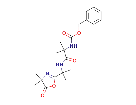 Molecular Structure of 4512-33-8 (Carbamic acid,
[2-[[1-(4,5-dihydro-4,4-dimethyl-5-oxo-2-oxazolyl)-1-methylethyl]amino]-
1,1-dimethyl-2-oxoethyl]-, phenylmethyl ester)