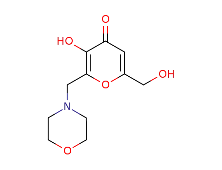 Molecular Structure of 1429-25-0 (4H-Pyran-4-one,3-hydroxy-6-(hydroxymethyl)-2-(4-morpholinylmethyl)-)