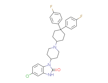 61300-40-1,1-{1-[4,4-bis(4-fluorophenyl)cyclohexyl]piperidin-4-yl}-5-chloro-1,3-dihydro-2H-benzimidazol-2-one,