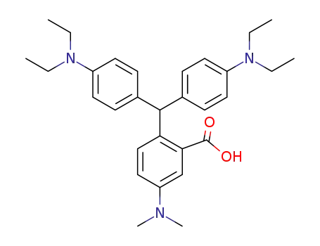 Molecular Structure of 51062-44-3 (Benzoic acid, 2-[bis[4-(diethylamino)phenyl]methyl]-5-(dimethylamino)-)