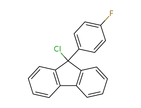 Molecular Structure of 1994-55-4 (9H-Fluorene, 9-chloro-9-(4-fluorophenyl)-)