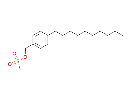 Molecular Structure of 61440-56-0 (Benzenemethanol, 4-decyl-, methanesulfonate)