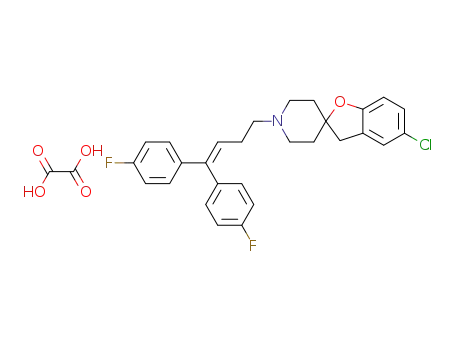 1'-[4,4-bis(4-fluorophenyl)-3-butenyl]-5-chlorospiro[benzofuran-2(3H)4'-piperidine]oxalate