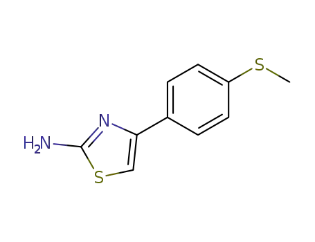 Molecular Structure of 105512-85-4 (4-[4-(METHYLTHIO)PHENYL]-1,3-THIAZOL-2-AMINE)
