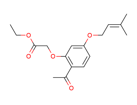 Acetic acid, 2-[2-acetyl-5-[(3-methyl-2-buten-1-yl)oxy]phenoxy]-, ethyl ester