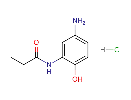 Molecular Structure of 64353-87-3 (Propanamide, N-(5-amino-2-hydroxyphenyl)-, monohydrochloride)