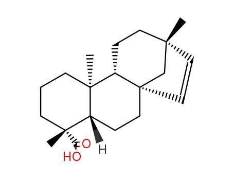 27975-21-9,17-Norkaur-15-en-18-oicacid, 13-methyl-, (4a,8b,13b)-,17-Nor-8b,13b-kaur-15-en-18-oic acid, 13-methyl- (8CI);1H-2,10a-Ethenophenanthrene, 17-norkaur-15-en-18-oic acid deriv.; Beyerenicacid; Hibaen-19-oic acid; Monoginoic acid; Monogynoic acid;ent-Beyer-15-en-19-oic acid