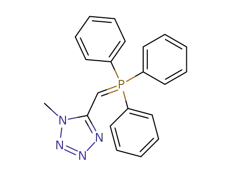 Molecular Structure of 59804-12-5 (1H-Tetrazole, 1-methyl-5-[(triphenylphosphoranylidene)methyl]-)