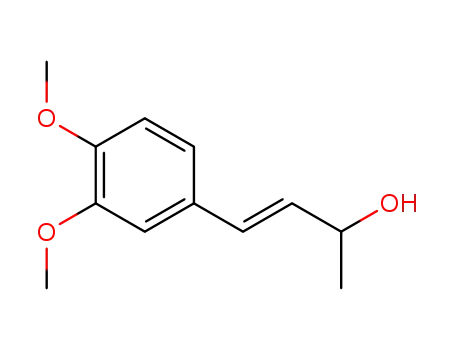 Molecular Structure of 143015-71-8 (3-Buten-2-ol, 4-(3,4-dimethoxyphenyl)-, (3E)-)