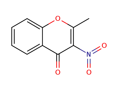 Molecular Structure of 59507-95-8 (4H-1-Benzopyran-4-one, 2-methyl-3-nitro-)