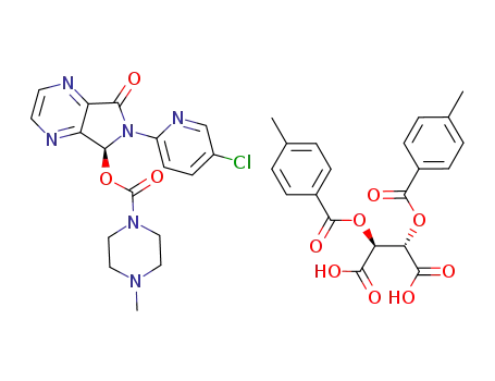Butanedioic acid, 2,3-bis[(4-methylbenzoyl)oxy]-, (2S,3S)-, compd. with
(5S)-6-(5-chloro-2-pyridinyl)-6,7-dihydro-7-oxo-5H-pyrrolo[3,4-b]pyrazin
-5-yl 4-methyl-1-piperazinecarboxylate (1:1)