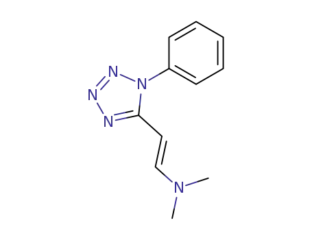 Molecular Structure of 125037-37-8 ((E)-5-(2-Dimethylamino-vinyl)-1-phenyl-1H-tetrazol)