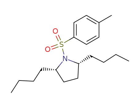 Molecular Structure of 123994-02-5 ((2R,5S)-2,5-dibutyl-1-[(4-methylphenyl)sulfonyl]pyrrolidine)