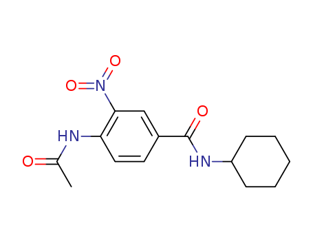 Benzamide, 4-(acetylamino)-N-cyclohexyl-3-nitro-