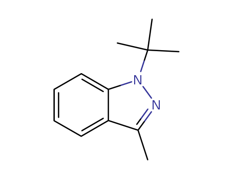 Molecular Structure of 128364-66-9 (1H-Indazole, 1-(1,1-dimethylethyl)-3-methyl-)
