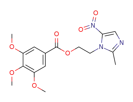 Molecular Structure of 104575-36-2 (2-(2-Methyl-5-nitro-1H-imidazol-1-yl)ethyl 3,4,5-trimethoxybenzoate)