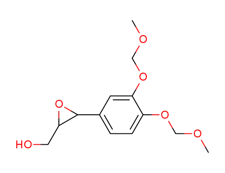 Molecular Structure of 114590-78-2 (Oxiranemethanol, 3-[3,4-bis(methoxymethoxy)phenyl]-)