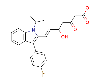 3-Methyl(E)-7-[3-(4-fluorophenyl)-1-methylethyl-indol-2-yl]-3-hydroxy-5-oxohept-6-enoate