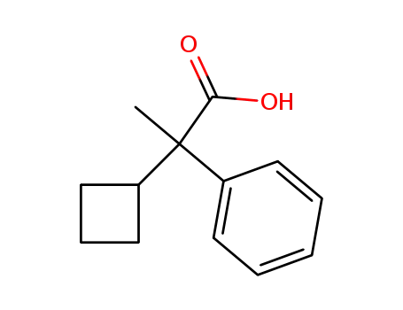 Molecular Structure of 123078-62-6 (Benzeneacetic acid, a-cyclobutyl-a-methyl-)