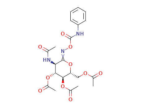 D-Gluconimidic acid, 2-(acetylamino)-2-deoxy-N-[[(phenylamino)carbonyl]oxy]-, δ-lactone, 3,4,6-triacetate (9CI)