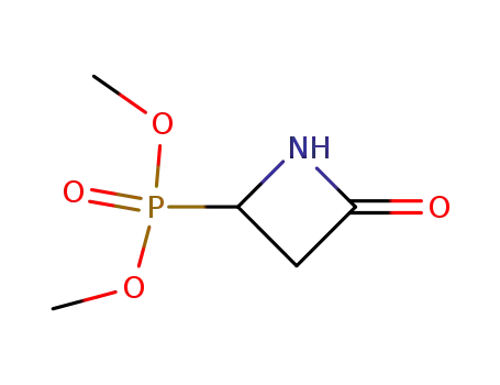 Molecular Structure of 84673-23-4 (O,O-dimethyl (4-oxoazetidin-2-yl)phosphonate)