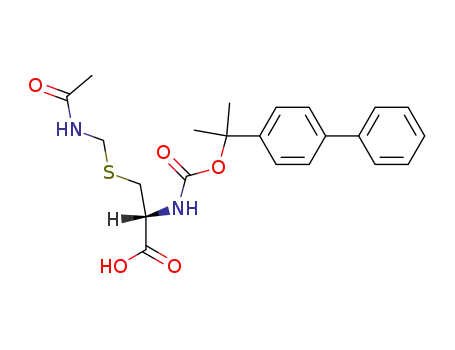Molecular Structure of 74706-03-9 (N-<1-(4-biphenylyl)-1-methylethoxycarbonyl>-2-(acetamidomethyl)-L-cysteine)