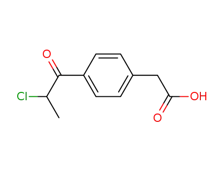 Molecular Structure of 84098-73-7 (4-(2-CHLOROPROPIONYL)PHENYLACETIC ACID)