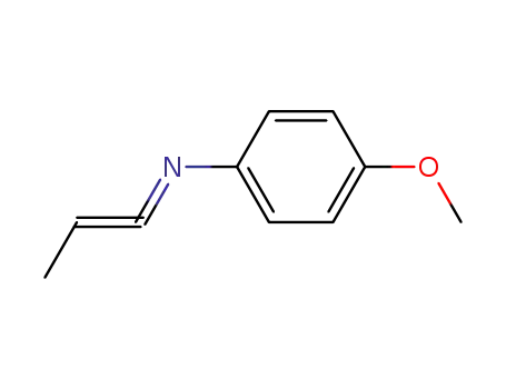 Molecular Structure of 113742-53-3 (Benzenamine, 4-methoxy-N-1-propenylidene-)