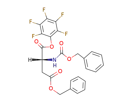 Molecular Structure of 139033-45-7 (D-Aspartic acid, N-[(phenylmethoxy)carbonyl]-, 1-(pentafluorophenyl)
4-(phenylmethyl) ester)