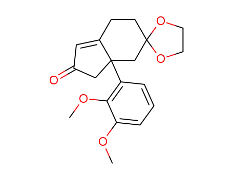 Molecular Structure of 91712-97-9 (3a-(2,3-dimethoxyphenyl)-5,5-(ethylenedioxy)-3,3a,4,5,6,7-hexahydro-2H-inden-2-one)