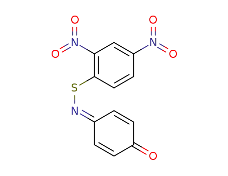 Molecular Structure of 80704-57-0 (Benzenesulfenamide,
2,4-dinitro-N-(4-oxo-2,5-cyclohexadien-1-ylidene)-)