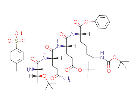 Molecular Structure of 138541-11-4 (H-L-Thr(tBu)-L-Gln-L-Glu(OtBu)-L-Lys(Boc)-OPh*TosOH)
