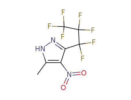 Molecular Structure of 82633-69-0 (3-HEPTAFLUOROPROPYL-5-METHYL-4-NITROPYRAZOLE)