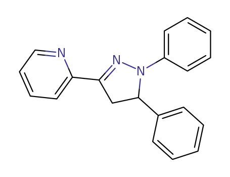 Molecular Structure of 18712-64-6 (Pyridine, 2-(4,5-dihydro-1,5-diphenyl-1H-pyrazol-3-yl)-)