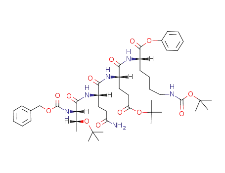 Molecular Structure of 138541-08-9 (Z-L-Thr(tBu)-L-Gln-L-Glu(OtBu)-L-Lys(Boc)-OPh)