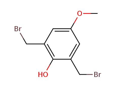 Molecular Structure of 129316-20-7 (Phenol, 2,6-bis(bromomethyl)-4-methoxy-)
